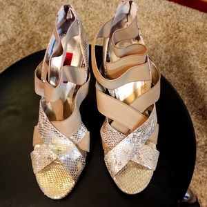 CHI by Falchi Leather Heel Sandals SZ 40